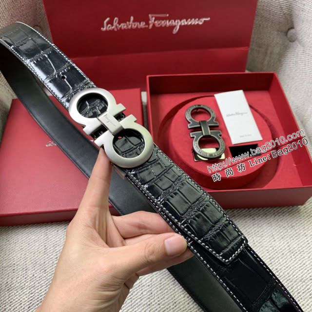 菲拉格慕男女士皮帶 Ferragamo雙扣高端禮盒腰帶  jjp2117